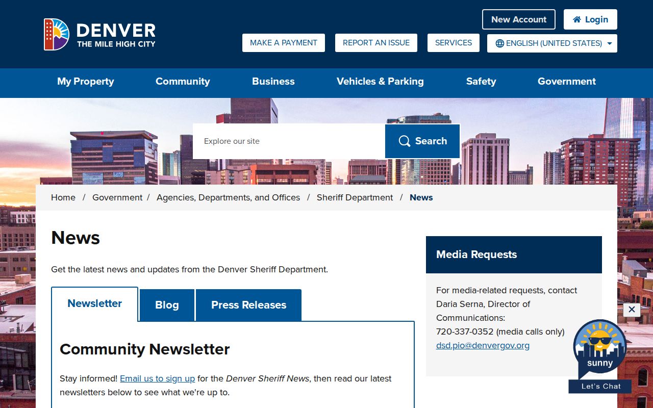 Denver Sheriff Department news source for selected wanted and warrant alerts